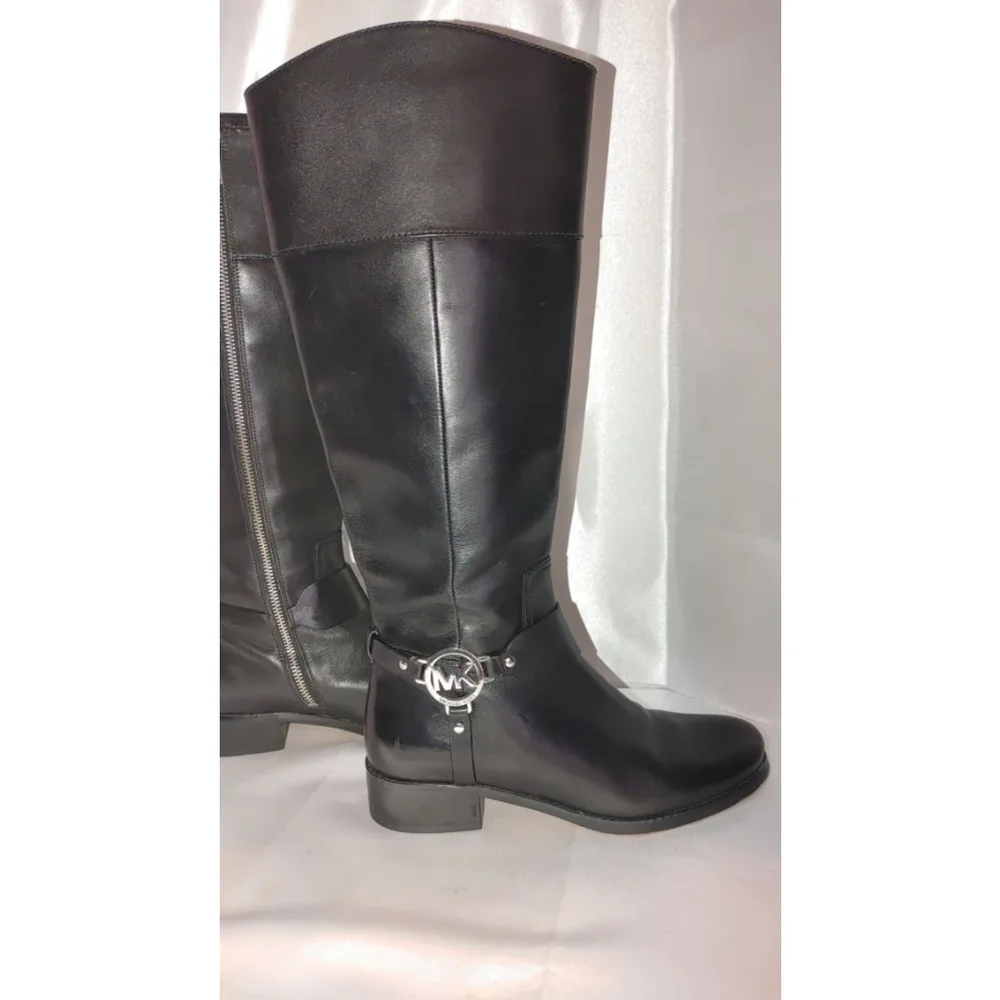 Michael Kors Fulton Harness Leather Boot Size 8M